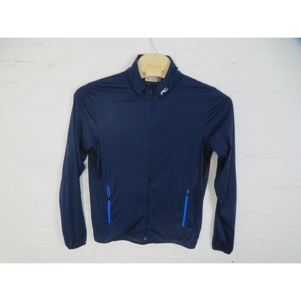 KJUS Dorian Jacket Mens Large Blue Softshell Full Zip Athletic Windbreaker Golf